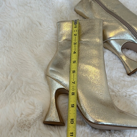Steve Madden Vivy Gold Metallic Mid Calf Boots - Picture 13 of 14